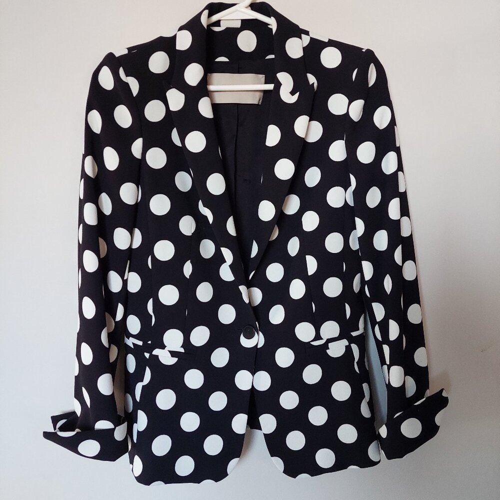 Georges Rech Paris black and white polka dot blazer, Women's Italian 38 US 2-4